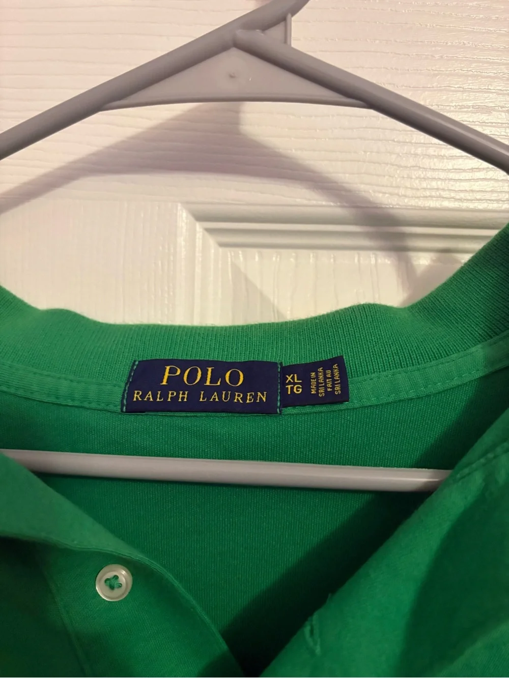 Ralph Lauren Green Polo with Orange Pony Logo